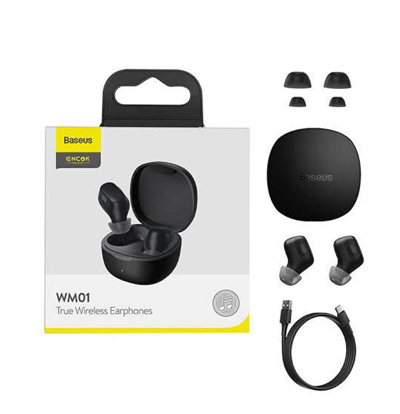 Baseus Encok WM01 TWS True Wireless Bluetooth Earbuds Black