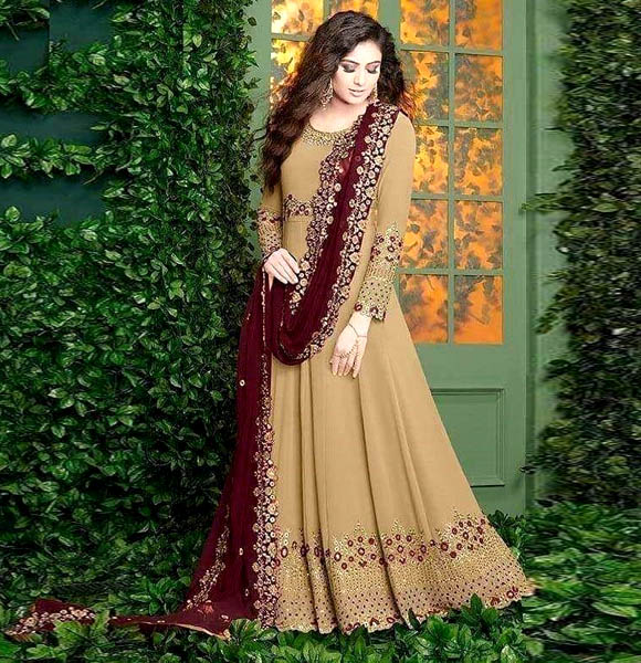 Georgette Embroidery Ladies Gown