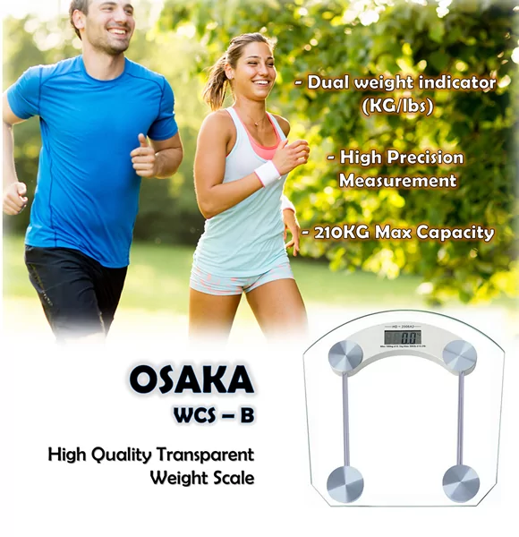 Original Osaka WCS-B - Dual Weight Indicator High Quality Transparent Weight Scale