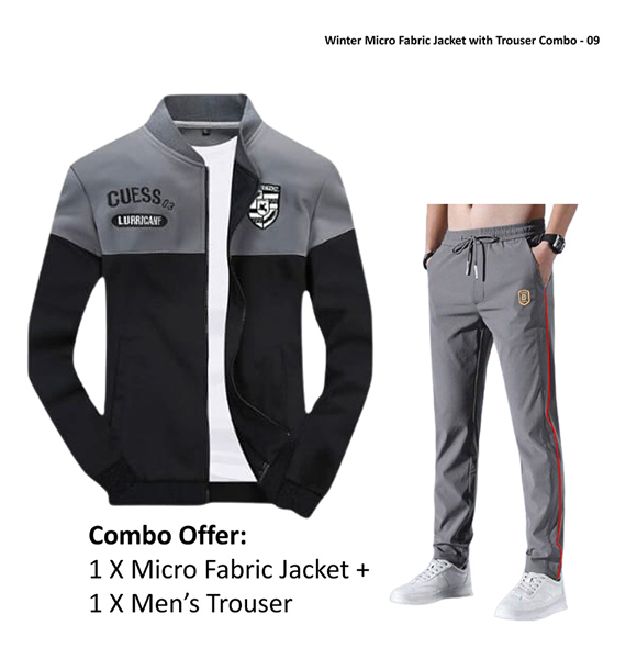 Winter Micro Fabric Jacket with Trouser Combo - 09