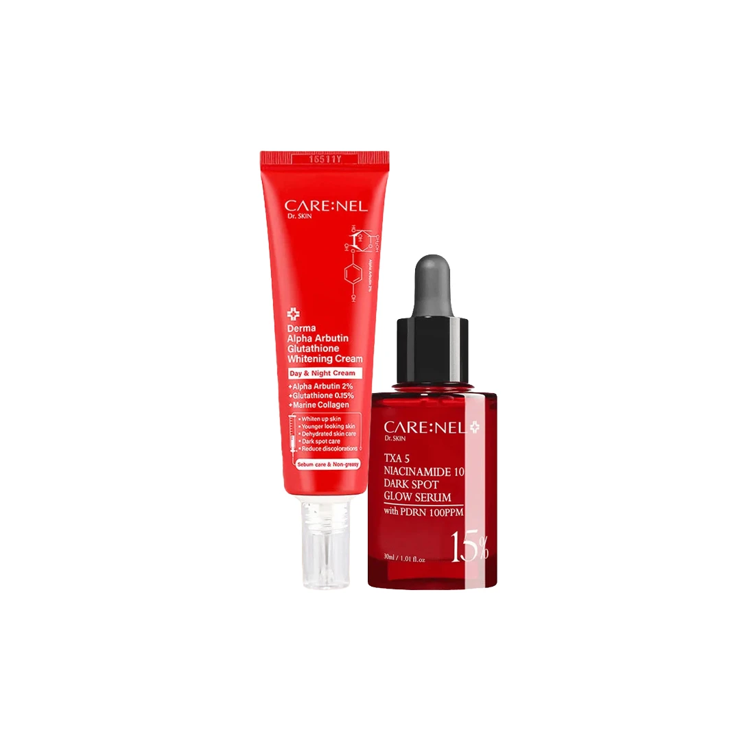 Dark Spot Correct & Glow Combo – CARE:NEL Alpha Arbutin Cream & TXA Serum