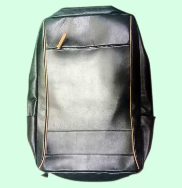 Classic Leather Backpack, Black, Brown