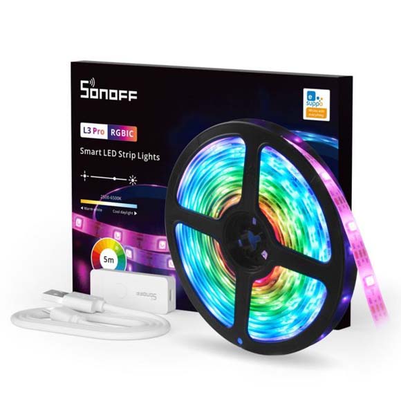 SONOFF L3 Pro RGBIC Smart LED Strip Lights 5M Without Adapter
