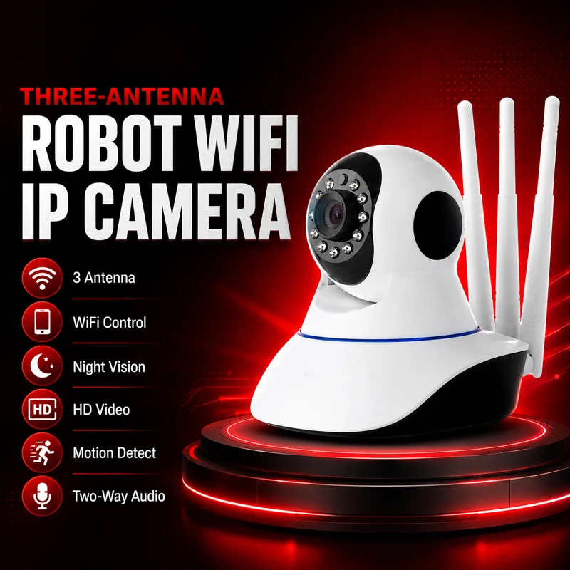 Three Antenna Robot Wifi IP Camera