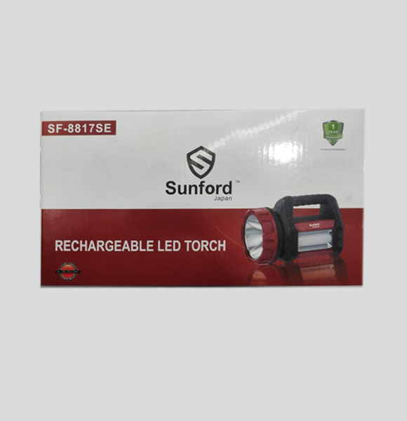 Sunford SF-8817SE 10W Rechargeable Search Light & Lateran with 20 LED