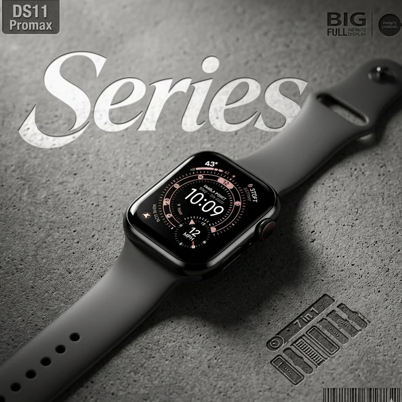 DS11 Pro Max Series 11 Smart Watch 7 in 1 Combo with Bluetooth Calling & Fitness Tracking
