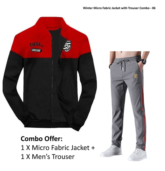 Winter Micro Fabric Jacket with Trouser Combo - 06