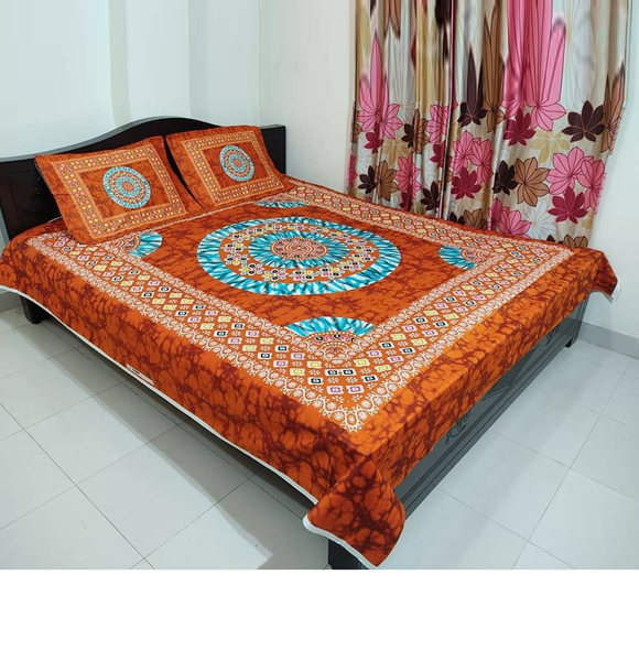 Premium Quality King Size Printed Bed Sheet GM-245
