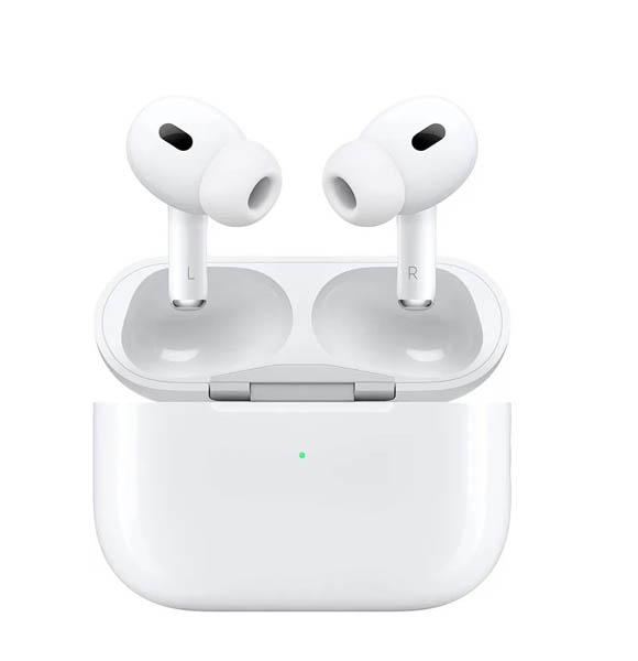 Apple AirPods Pro (2nd Generation) Wireless Earbuds, Up to 2X More Active Noise Cancelling, Adaptive Transparency, Personalized Spatial Audio, Mac Safe Charging Case, Bluetooth Headphones