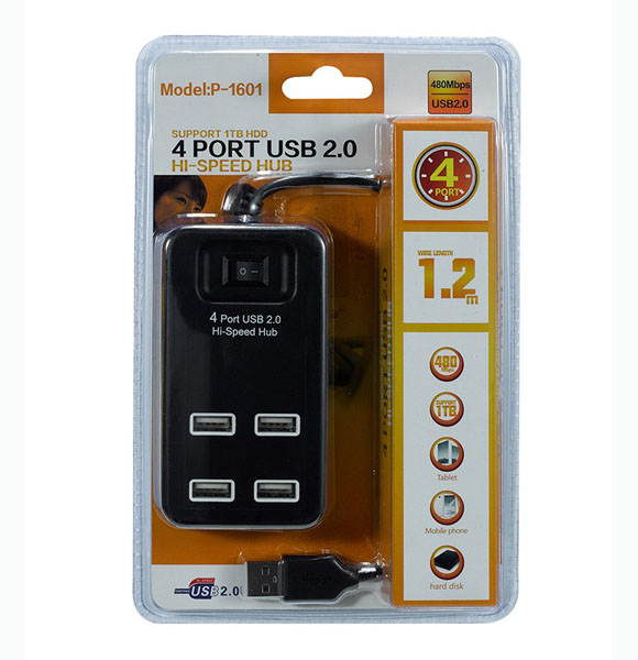 High Speed USB HUB Portable 4 Port USB Hub Converter Adapter