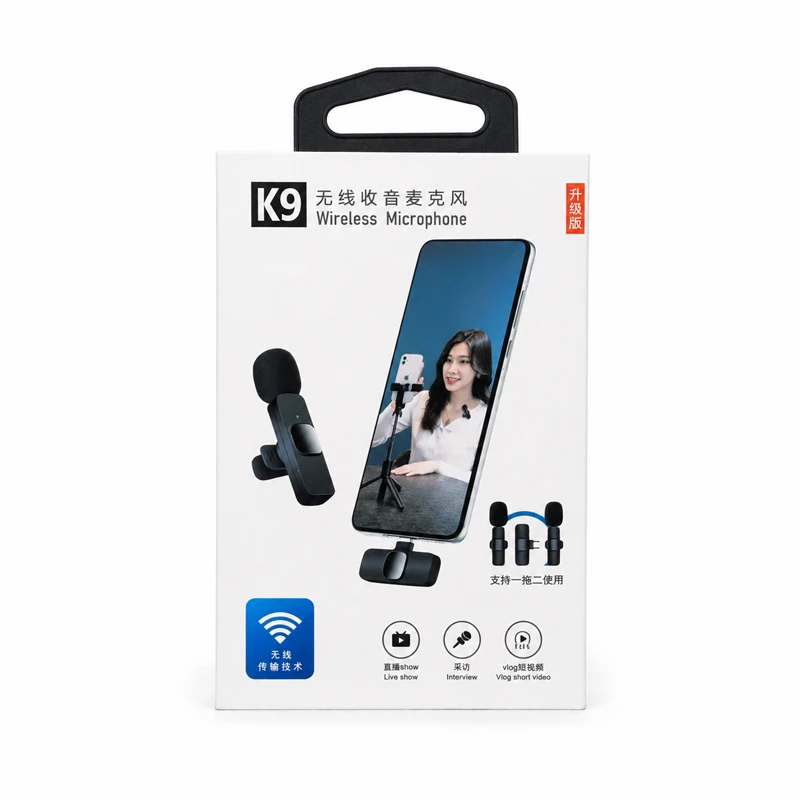 Wireless K9 Microphone Portable Audio Video Recording Mic