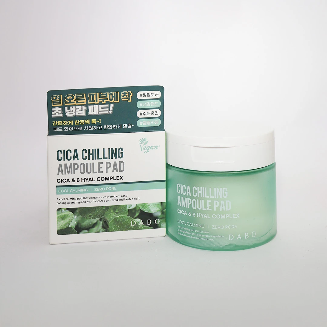 DABO Cica Chilling Ampoule Pad 60 Pads 140ml – Cooling & Soothing Toner Pads