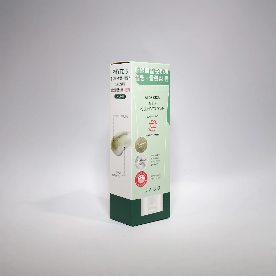 DABO Aloe Cica Mild Peeling To Foam 120ml – Exfoliating Facial Cleanser