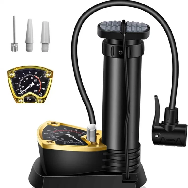 Inchant Mini Bicycle Foot Pumper with Pressure Gauge