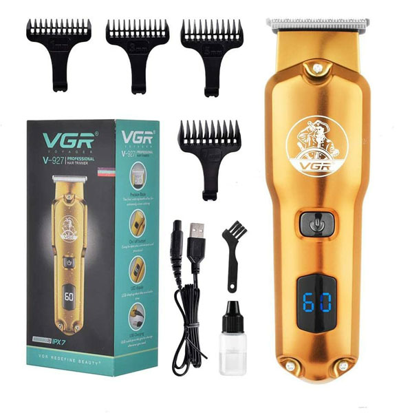 VGR V-927 Professional Rechargeable Hair Trimmer Runtime: 60 min Trimmer for men (Gold)
