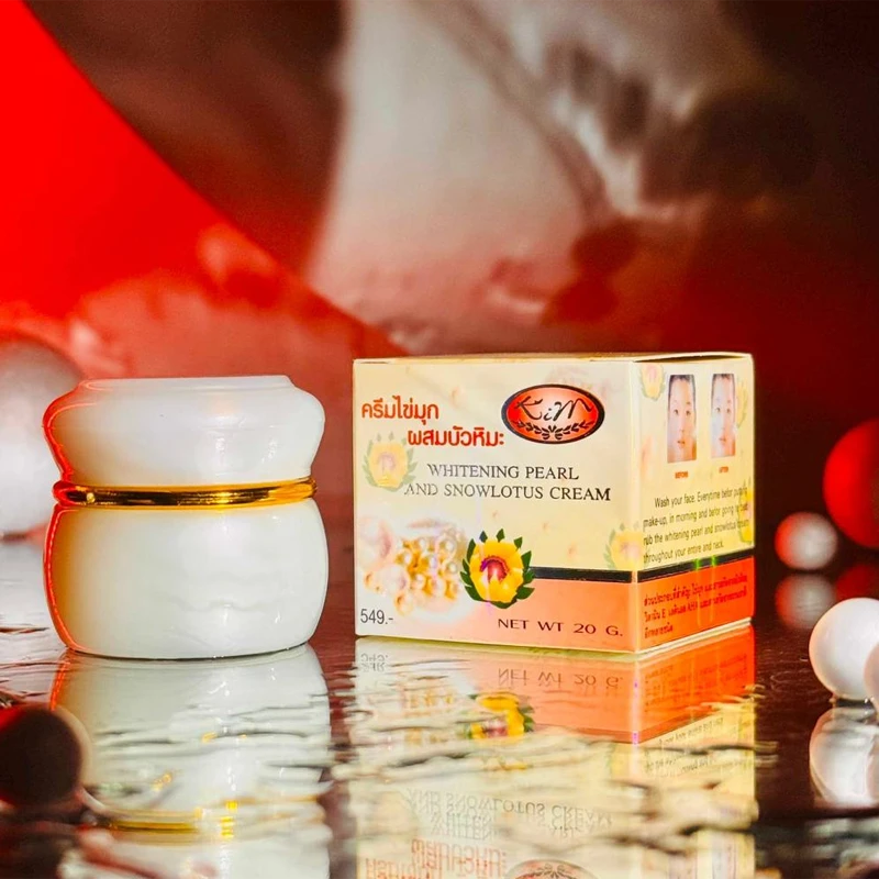 Kim Whitening Pearl And Snow Lotus Cream - 20gm - White Thailand (Authentic)