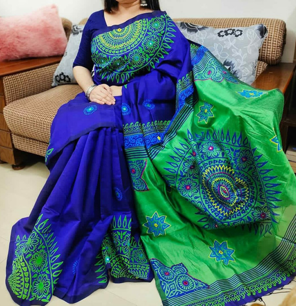 Dhupian Block Saree GM-971