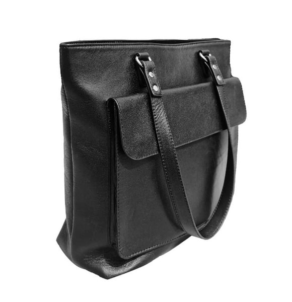 Black Leather Tote Bag SB-LG208